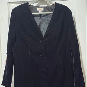 Vintage Talbots Black Velvet Women's Blazer